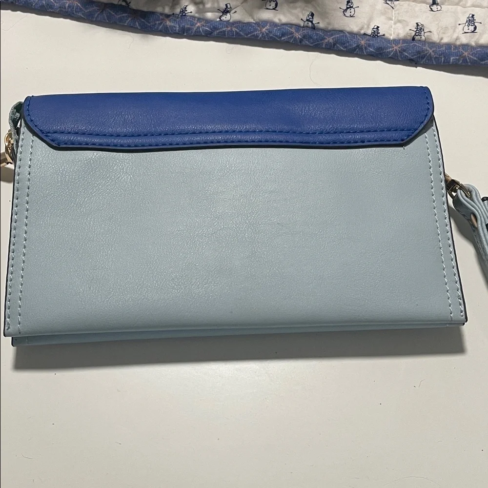 Isabella Vegan Blue and White Women's Clutch